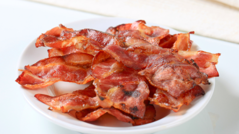 Bacon crocante de microondas