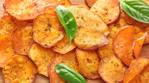 batata chips de microondas